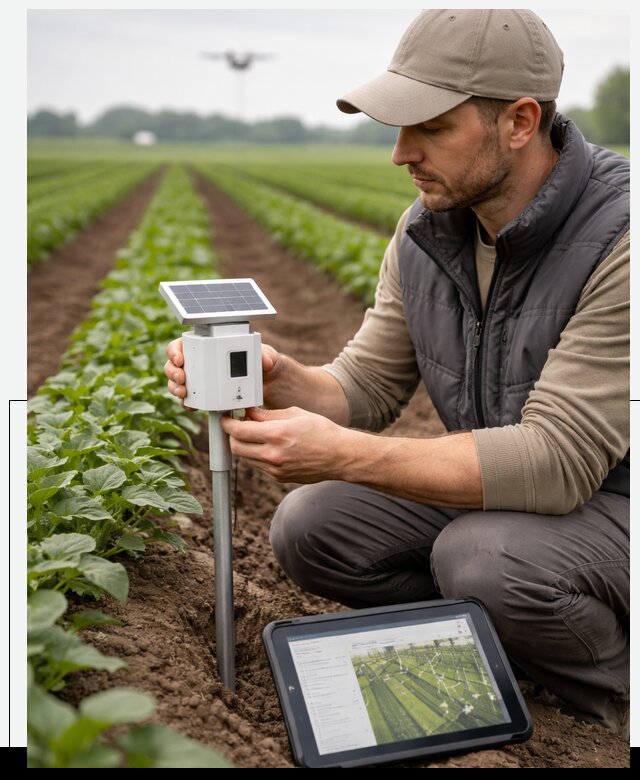 IoT мониторинг сельскохозяйственных полей и контроля в Ломоносове
