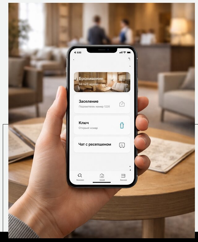 Мобильное приложение для гостей отеля в Ломоносове, управление сервисом
